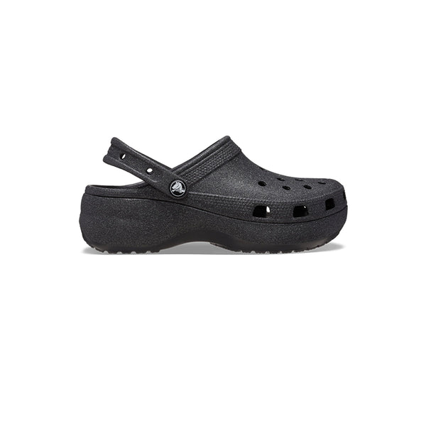 Women's Classic Platform Glitter Clog in Black